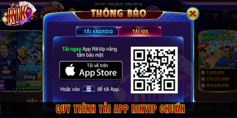 Quy trình tải app RIKVIP chuẩn